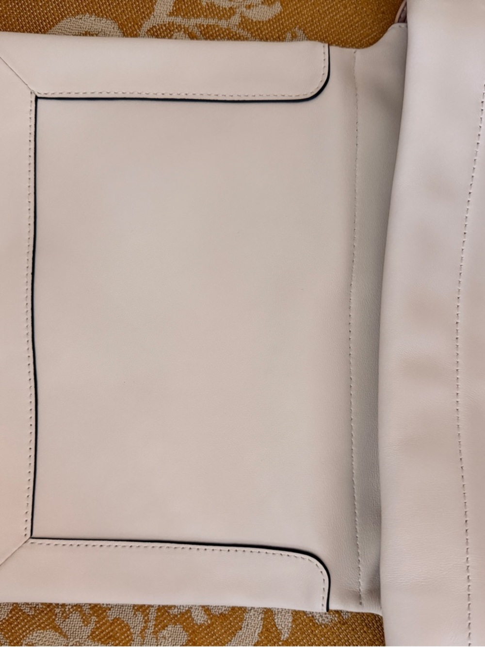Cream Genuine Leather Medium Mamma Baguette with Gold Hardware - Picture 12 of 12
